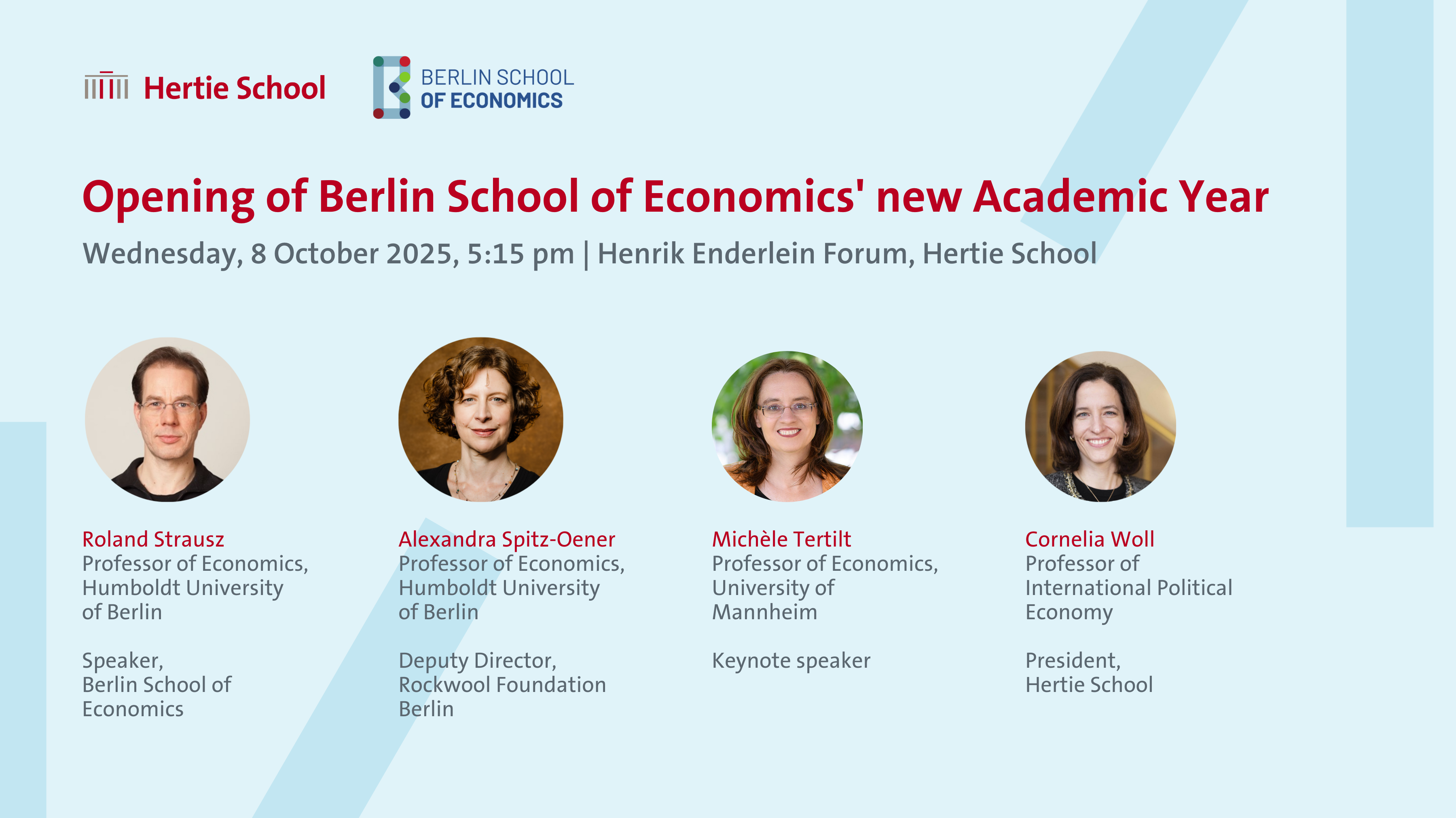 Opening of Berlin School of Economics' new Academic Year